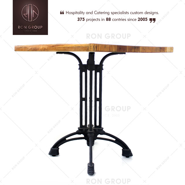 New Design Portable Hotel Black Table Catering Leg Table Bracket Coffee Shop Cast Iron Cafe and Restaurant Table Base