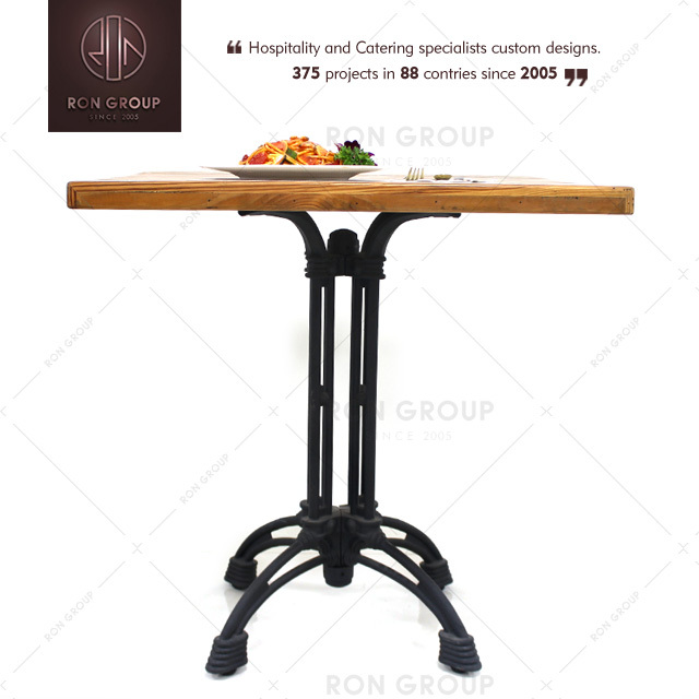 New Design Portable Hotel Black Table Catering Leg Table Bracket Coffee Shop Cast Iron Cafe and Restaurant Table Base
