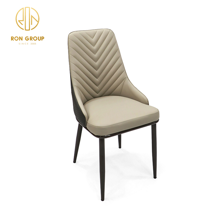 Hot Sale Customized European Reproduction Style Metal Frame Leather Seat Chair Modern for Home Office Dining Restaurant Bar Cafe