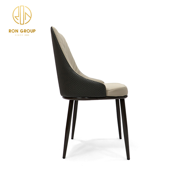 Hot Sale Customized European Reproduction Style Metal Frame Leather Seat Chair Modern for Home Office Dining Restaurant Bar Cafe