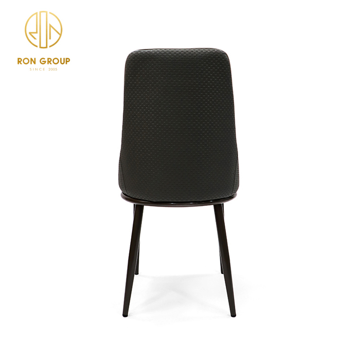 Hot Sale Customized European Reproduction Style Metal Frame Leather Seat Chair Modern for Home Office Dining Restaurant Bar Cafe