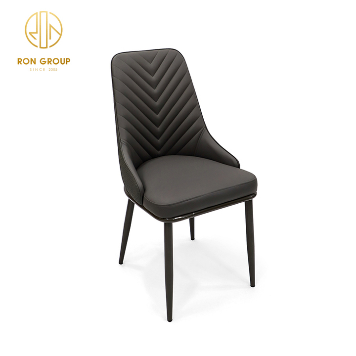 Hot Sale Customized European Reproduction Style Metal Frame Leather Seat Chair Modern for Home Office Dining Restaurant Bar Cafe