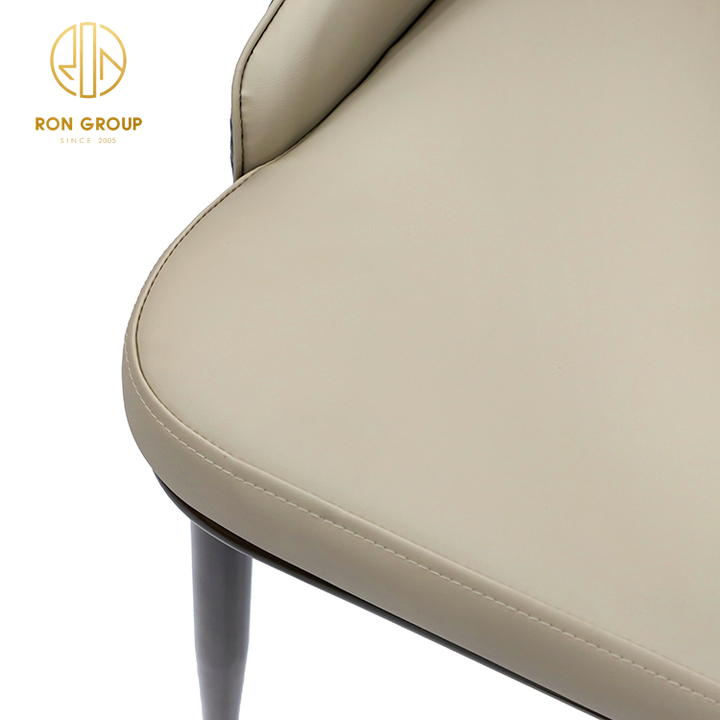 Hot Sale Customized European Reproduction Style Metal Frame Leather Seat Chair Modern for Home Office Dining Restaurant Bar Cafe