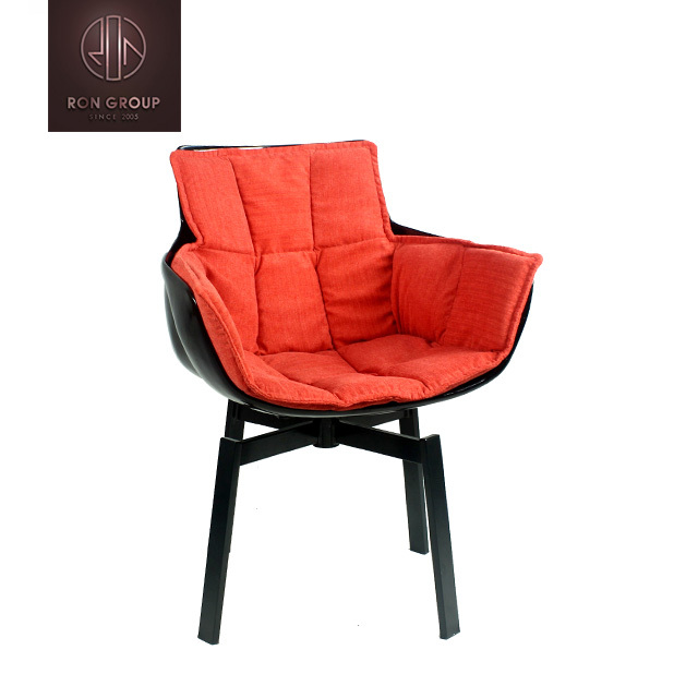 Modern Single Seat Fabric Leisure Chair for Home Dining Hotel with Wooden Feet for Home Office & Lobby Use