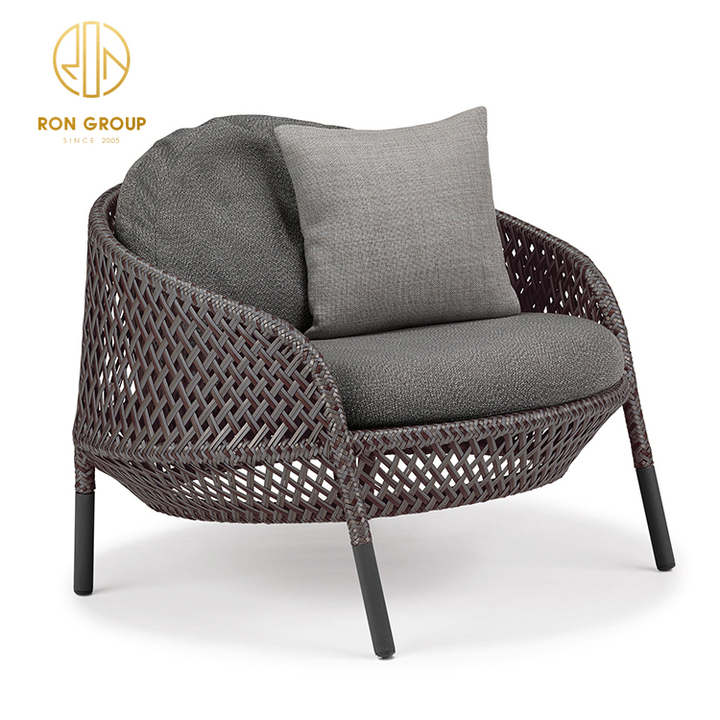 Wholesale Color Coffee Shop Garden Seat Restaurant Aluminum Lounge Best Seller Plastic Wicker Sofa Set Rattan Patio Furniture