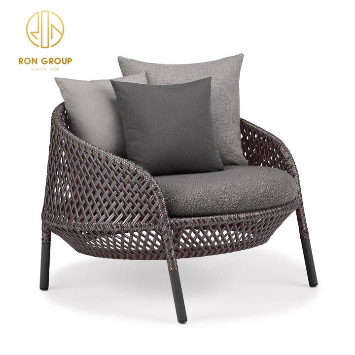 Wholesale Color Coffee Shop Garden Seat Restaurant Aluminum Lounge Best Seller Plastic Wicker Sofa Set Rattan Patio Furniture