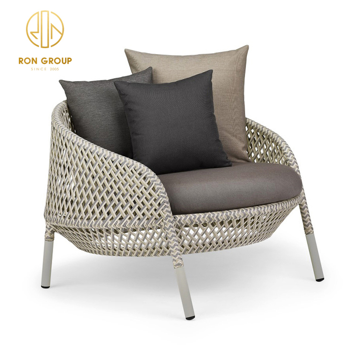 Wholesale Color Coffee Shop Garden Seat Restaurant Aluminum Lounge Best Seller Plastic Wicker Sofa Set Rattan Patio Furniture