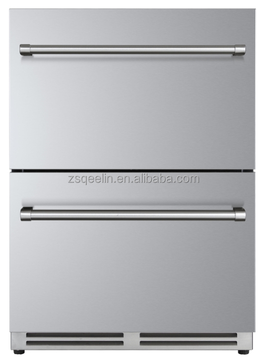 Single-Temperature Zone Built-in Fruit Beverage Refrigerator Drawer Chest Refrigerator for Indoor Use