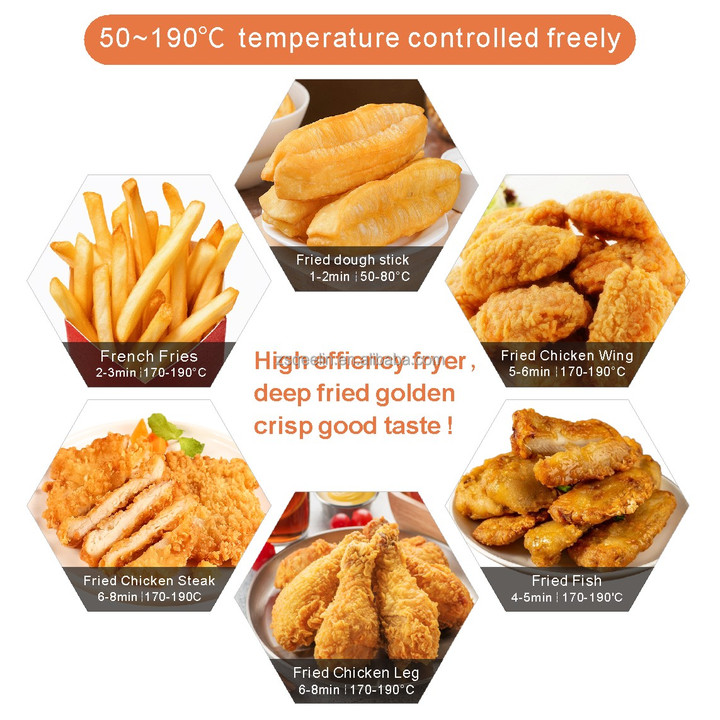 10L Household Electric Deep Fryer Single-Tank Non-Gas with Oil Outlet Valve for Restaurants and Food Shops