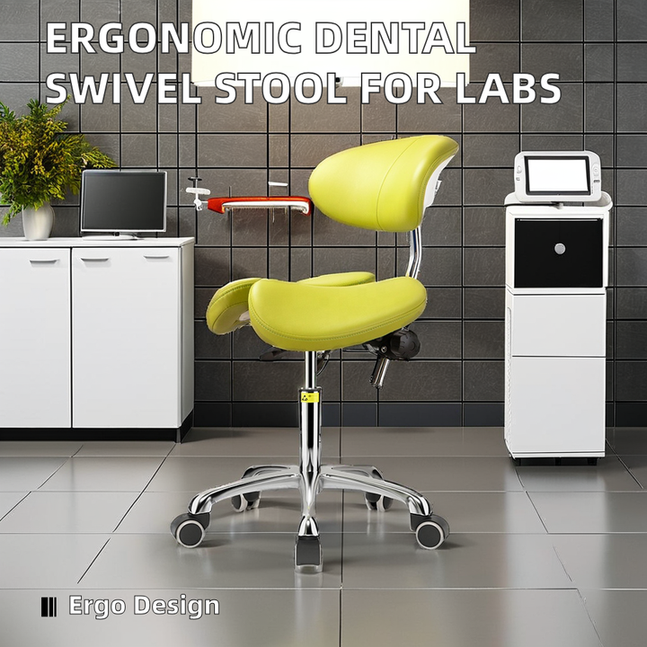 Ergonomic Adjustable Modern Lift Swivel Office Chair Dentist Laboratory Furniture for School Hospital Dental Saddle Stool for