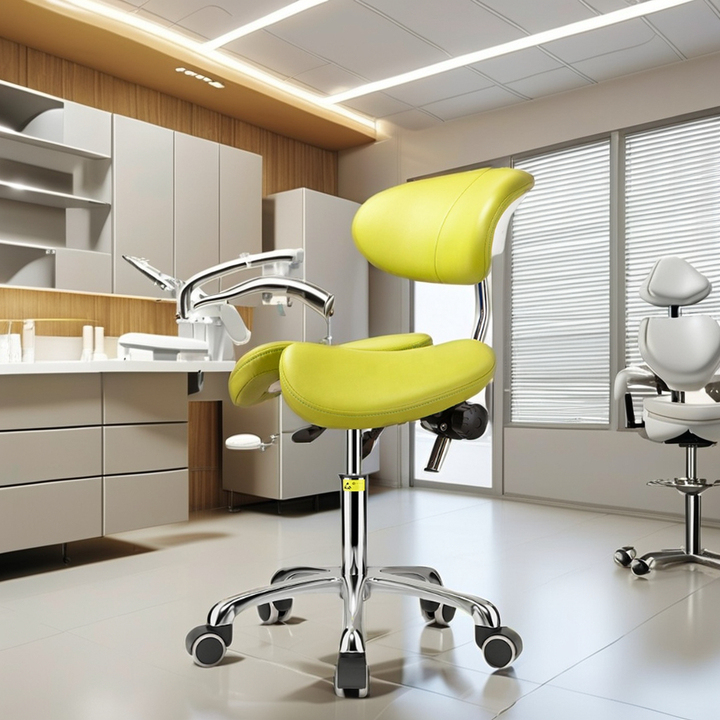 Ergonomic Adjustable Modern Lift Swivel Office Chair Dentist Laboratory Furniture for School Hospital Dental Saddle Stool for