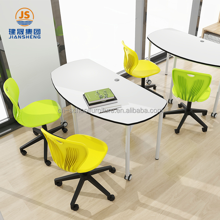 Modern Library Furniture Reading Table and Chairs Set School Library Furniture College Library Furniture for Student Study Room