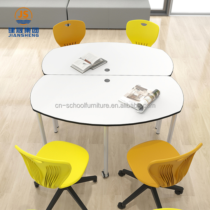Modern Library Furniture Reading Table and Chairs Set School Library Furniture College Library Furniture for Student Study Room