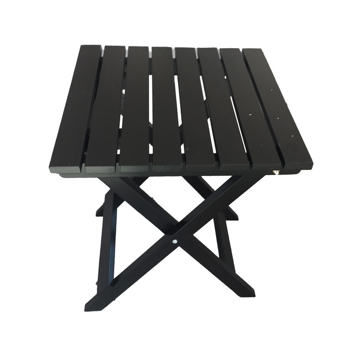 Outdoor-Treated Fir Wood Side Table With Weather-Resistant Finish for Patio and Garden Furniture Sets