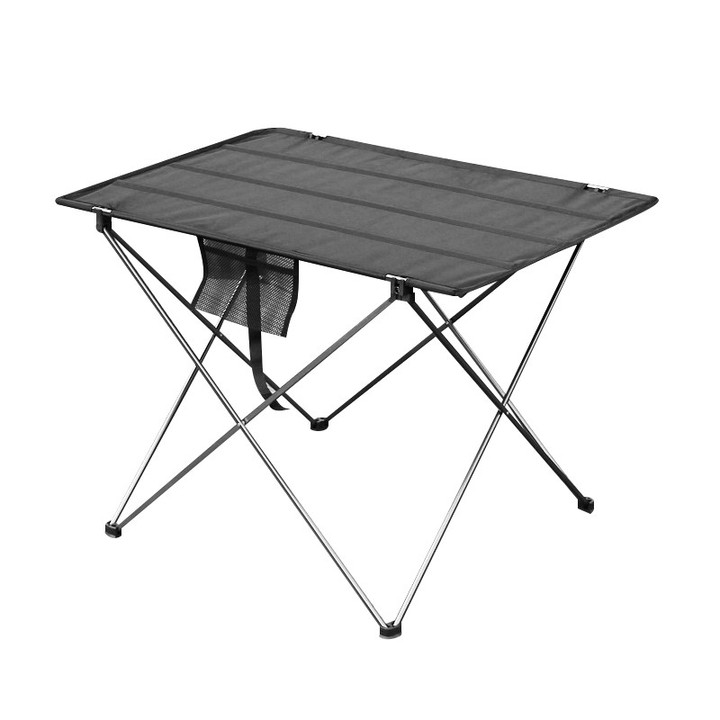 Modern Portable Outdoor Aluminium Dining Table Roll Folding Design Lightweight and Durable for Camping Hotel and Bedroom Use