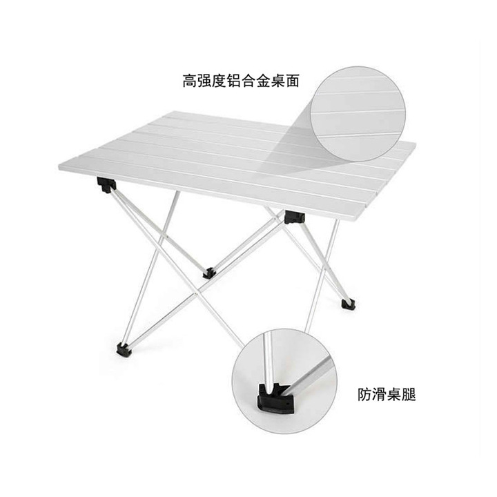 Modern Outdoor Foldable Camping Desk Portable Aluminum Alloy Folding Table Lightweight for Hall Farmhouse or Villa