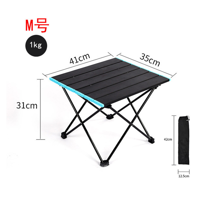Modern Outdoor Foldable Camping Desk Portable Aluminum Alloy Folding Table Lightweight for Hall Farmhouse or Villa