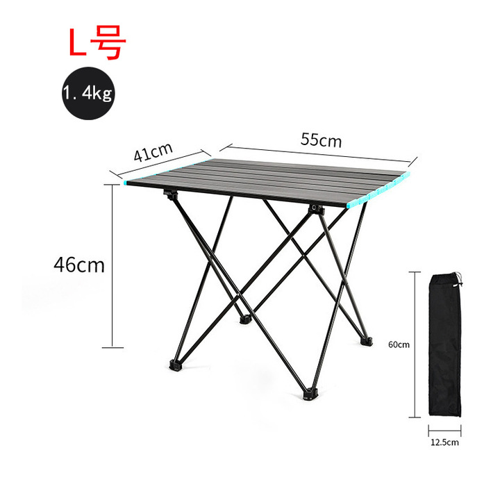 Modern Outdoor Foldable Camping Desk Portable Aluminum Alloy Folding Table Lightweight for Hall Farmhouse or Villa
