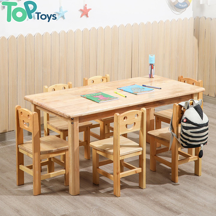 TOP Daycare Center Kids Nursery Preschool Toddler Classroom Supplies Kindergarten Wooden Montessori Furniture Tables Chairs Set