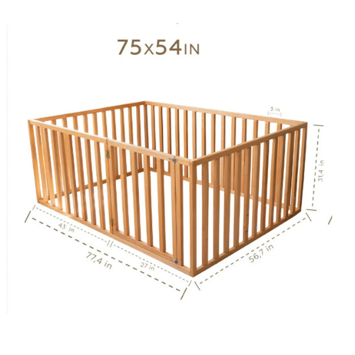 Montessori Toddler Folding Eco Friendly Fence Solid Wood Nursery Daycare Kindergarten Safety Play Fence Classroom Furniture