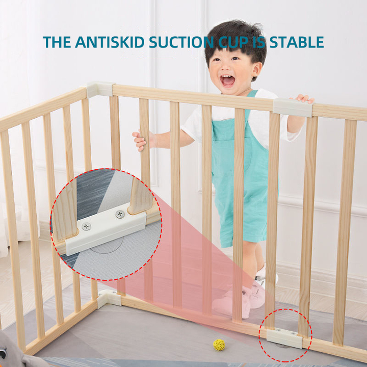 Montessori Toddler Folding Eco Friendly Fence Solid Wood Nursery Daycare Kindergarten Safety Play Fence Classroom Furniture