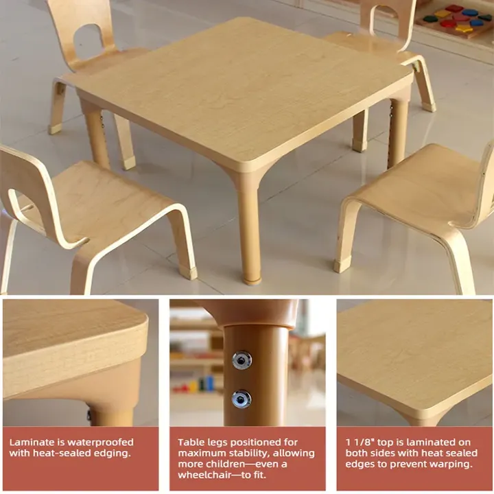 Daycare Childcare Modern Preschool Classroom Furniture Montessori School Kindergarten Nursery Furniture for Kid Table Chair