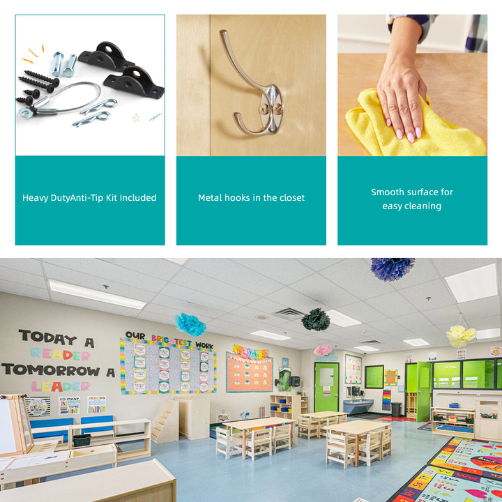 Daycare Childcare Modern Preschool Classroom Furniture Montessori School Kindergarten Nursery Furniture for Kid Table Chair