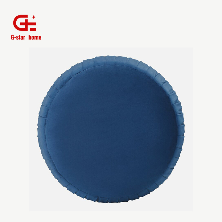 Ottoman Stool Fabric Round Pouf Ottoman Living Room Ottoman Chair Home Furniture Modern Bedroom Apartment