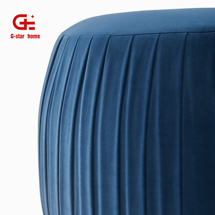 Ottoman Stool Fabric Round Pouf Ottoman Living Room Ottoman Chair Home Furniture Modern Bedroom Apartment
