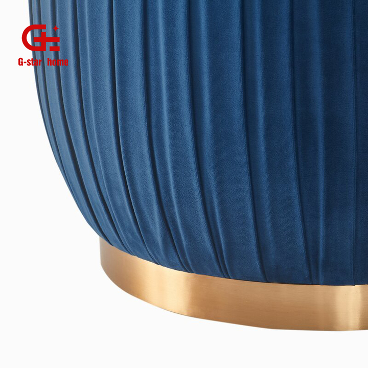 Ottoman Stool Fabric Round Pouf Ottoman Living Room Ottoman Chair Home Furniture Modern Bedroom Apartment