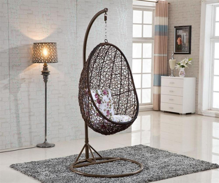 Cheap Price Indoor Outdoor Acrylic Modern Hanging Swing Chair Bamboo Patio Rattan Wicker Egg Swing clear Chair