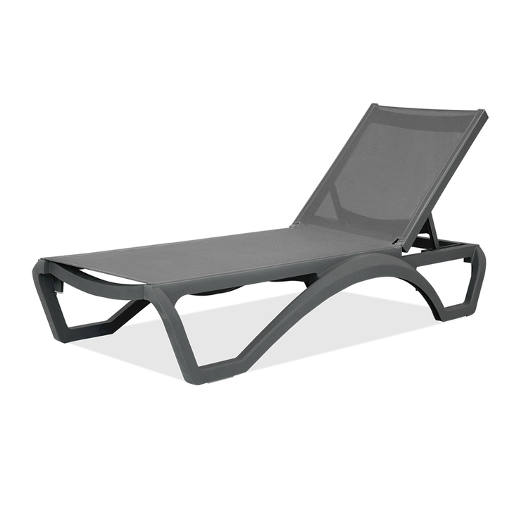 Modern Outdoor Plastic Chaise Lounge Chair Hotel Garden Furniture Patio Swimming Poolside Beach Sun Lounger