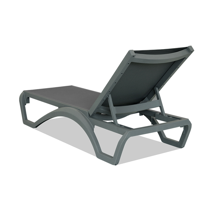 Modern Outdoor Plastic Chaise Lounge Chair Hotel Garden Furniture Patio Swimming Poolside Beach Sun Lounger