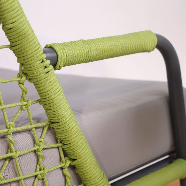 Wholesale Portable Rope French Bistro Wicker Outdoor Sofa Set for Villa Balcony Leisure Garden Chair