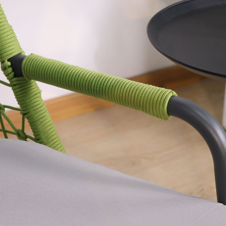 Wholesale Portable Rope French Bistro Wicker Outdoor Sofa Set for Villa Balcony Leisure Garden Chair