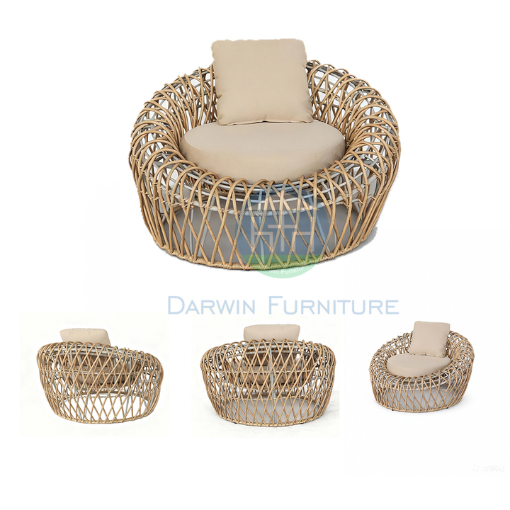 Modern Outdoor Wicker Sofa Set Leisure Waterproof Couch Sectional Sets Poolside Resort Hotel Garden Furniture Sofa