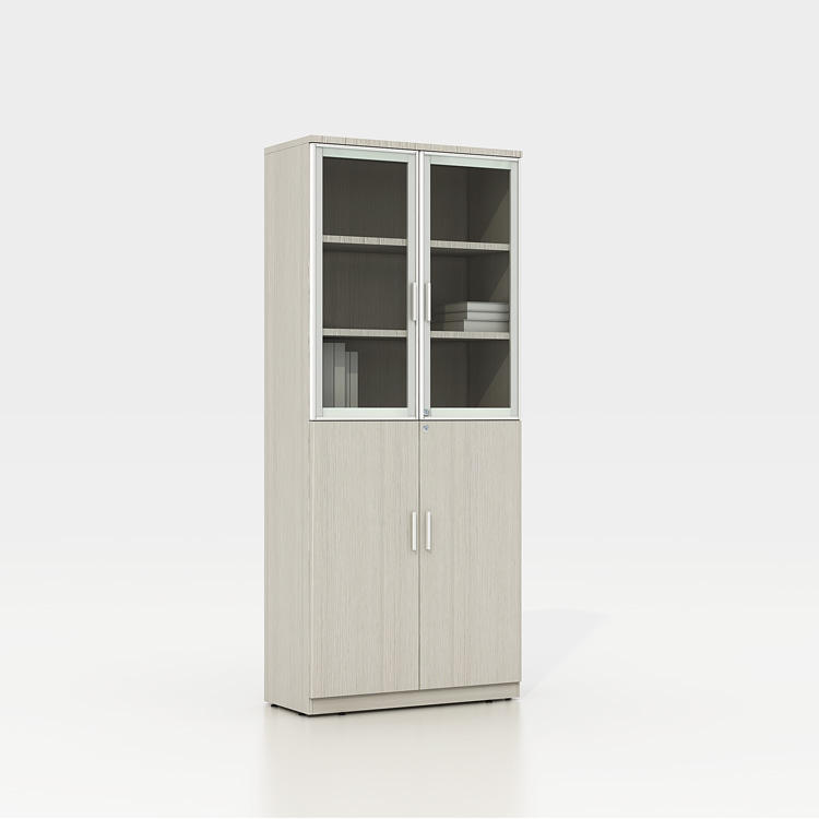 Factory Price Wooden Bookshelf Executive Storage Office Filing Cabinet with Glass Door