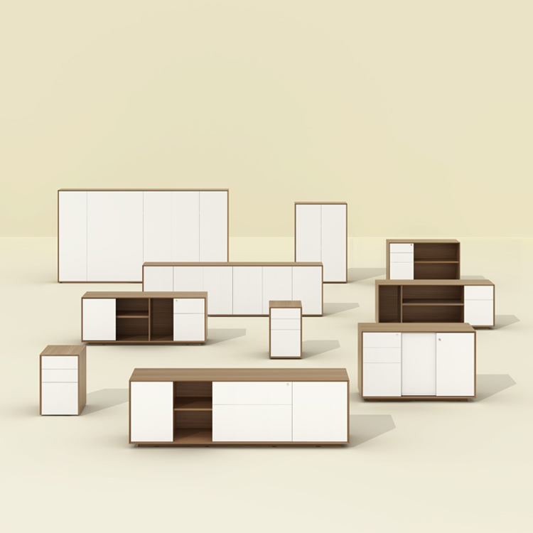 Factory Price Wooden Bookshelf Executive Storage Office Filing Cabinet with Glass Door