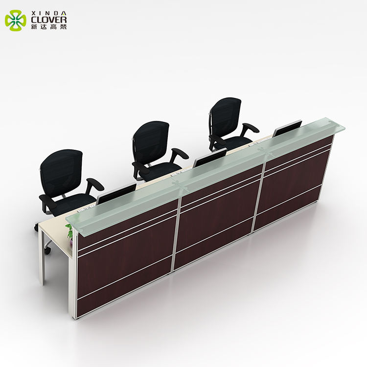 Factory Price Used Curved Partition Panel Modern Office Counter Reception Table Design