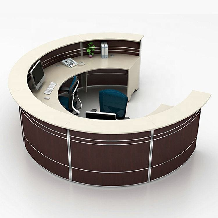 Xinda Modern Oval Salon Reception Counter Design Small Reception Table