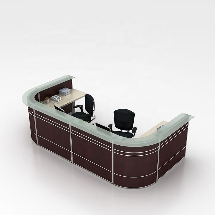 Xinda Modern Oval Salon Reception Counter Design Small Reception Table