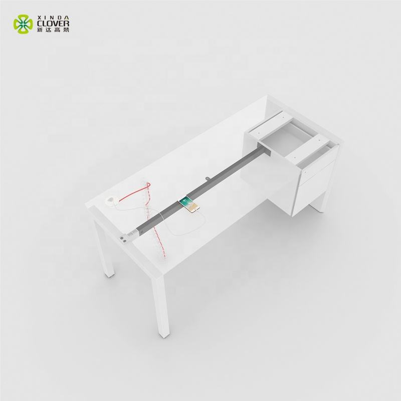 White Home Office Desk Modern Design Metal Leg Office Table Student Computer Desk
