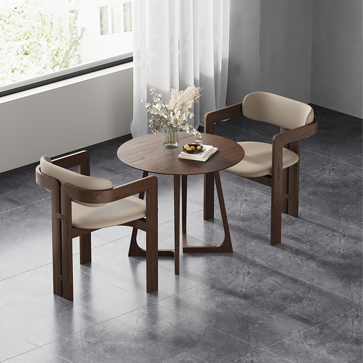 Comfortable Soft Pack Seat with Solid Wood Backrest Chair