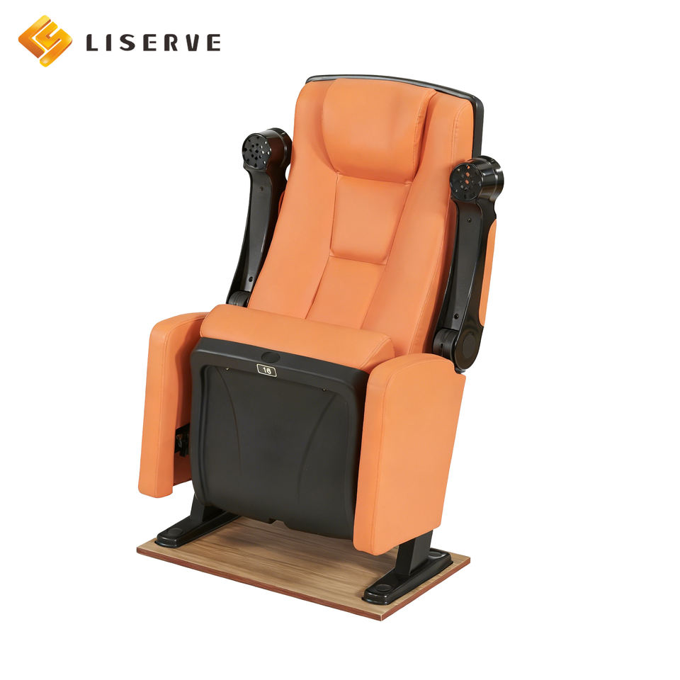 Modern Fabric Durable School Auditorium Seats with Cup Holders-Commercial Furniture