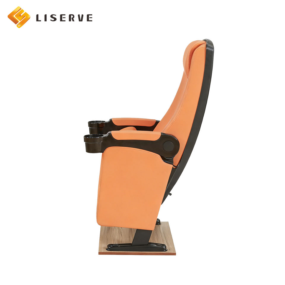 Modern Fabric Durable School Auditorium Seats with Cup Holders-Commercial Furniture