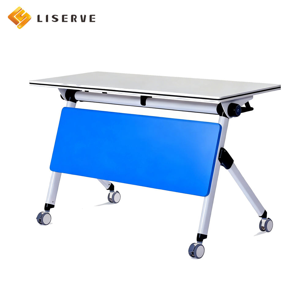 Factory Direct Sales Modern Simple Foldable Multifunctional Movable Metal & Wood Hospital Office Conference Training Table