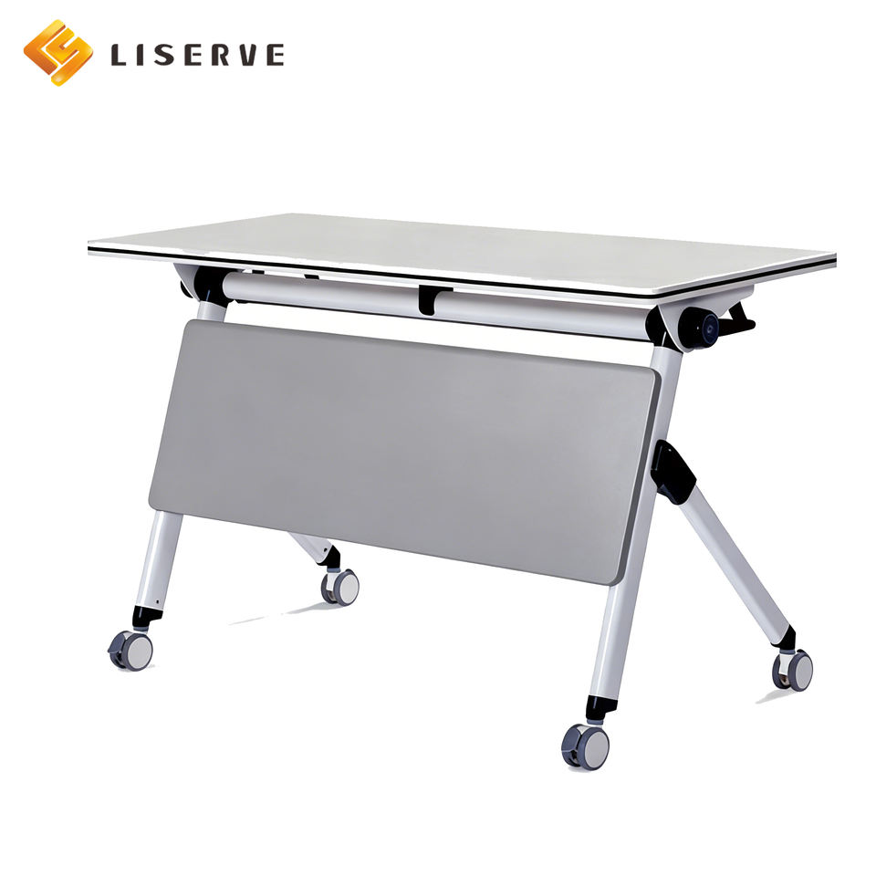 Factory Direct Sales Modern Simple Foldable Multifunctional Movable Metal & Wood Hospital Office Conference Training Table