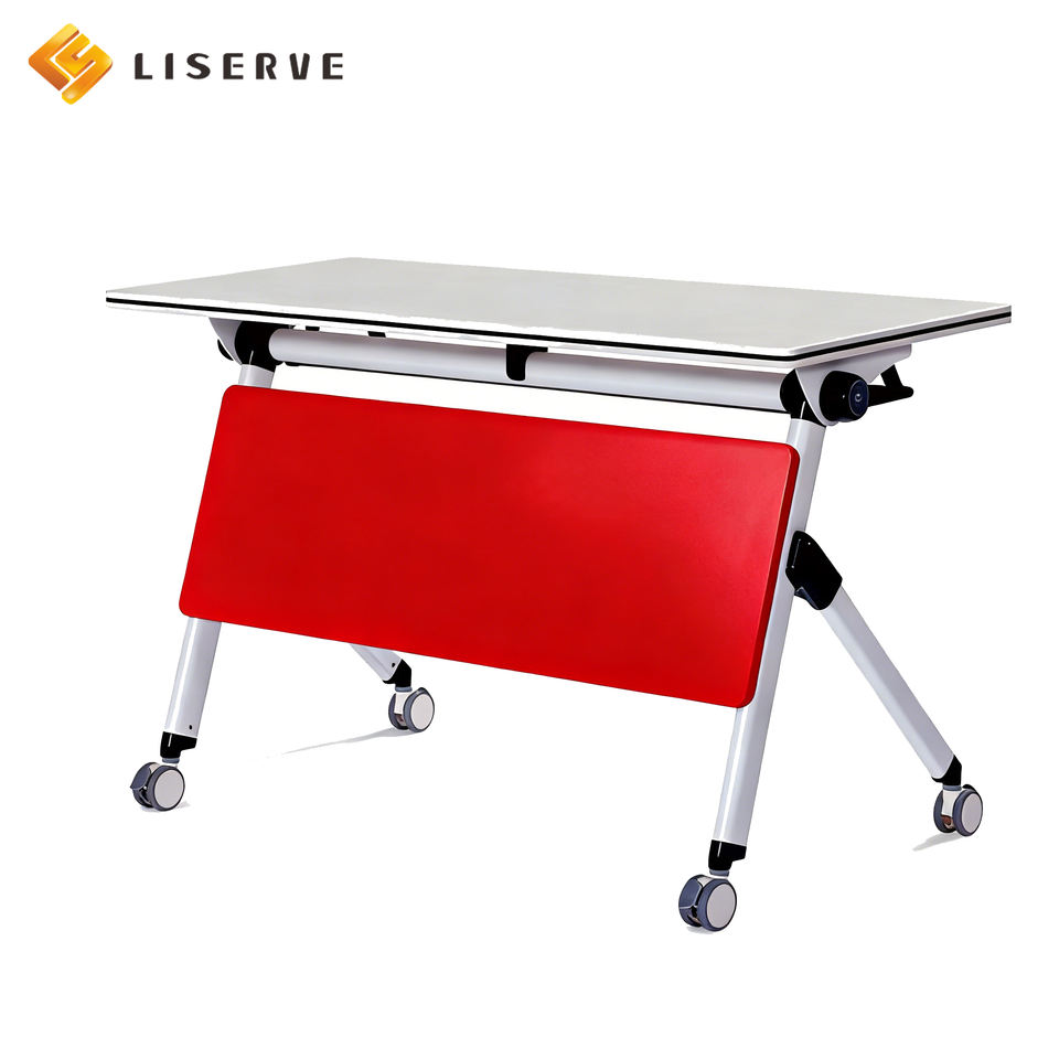 Factory Direct Sales Modern Simple Foldable Multifunctional Movable Metal & Wood Hospital Office Conference Training Table