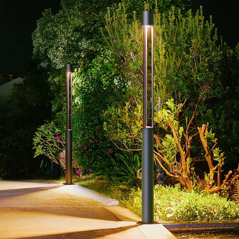 Simple Outdoor Waterproof Courtyard Lighting Round Pole IP65 Garden Light 30W Landscape Led Garden Light