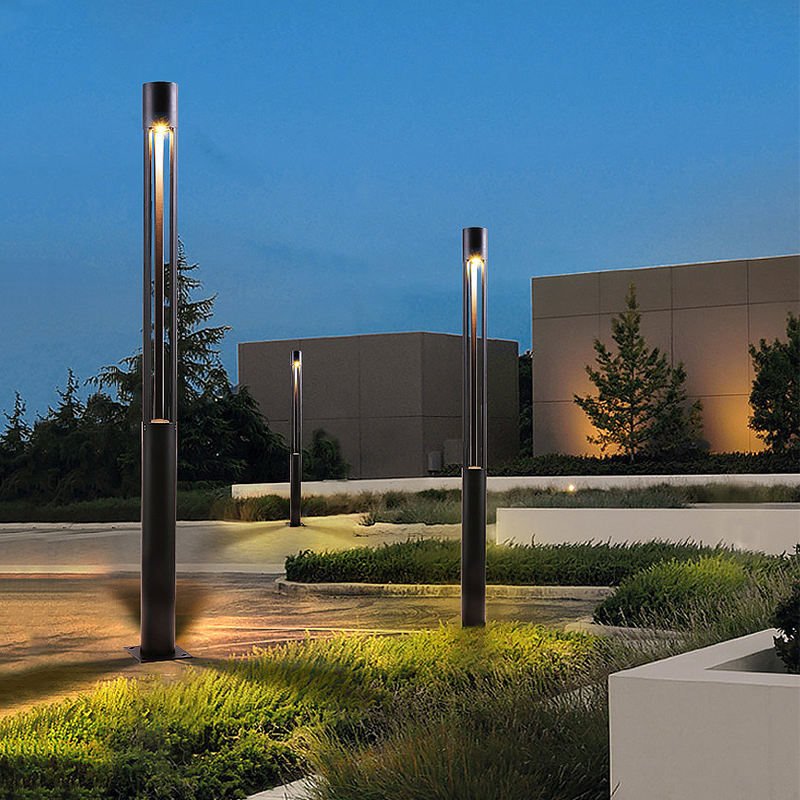 Simple Outdoor Waterproof Courtyard Lighting Round Pole IP65 Garden Light 30W Landscape Led Garden Light